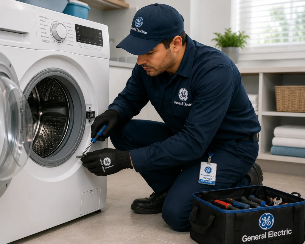Técnico General Electric atendiendo centro de lavado ge unitized en Guayaquil